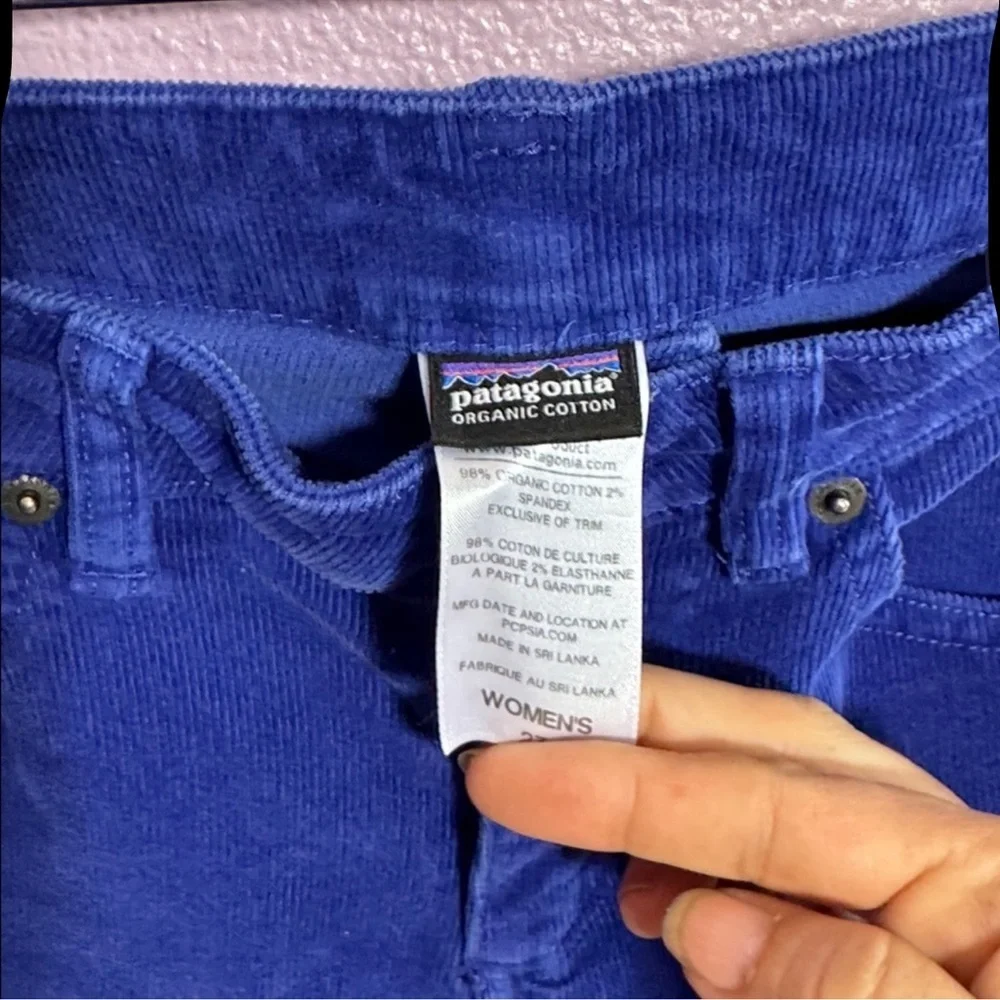 Patagonia Women's Vibrant Blue Straight Leg Jeans corduroy size 27